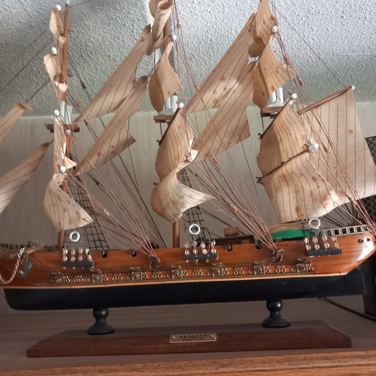 antieke drie master, Ophalen of Verzenden, Gebruikt