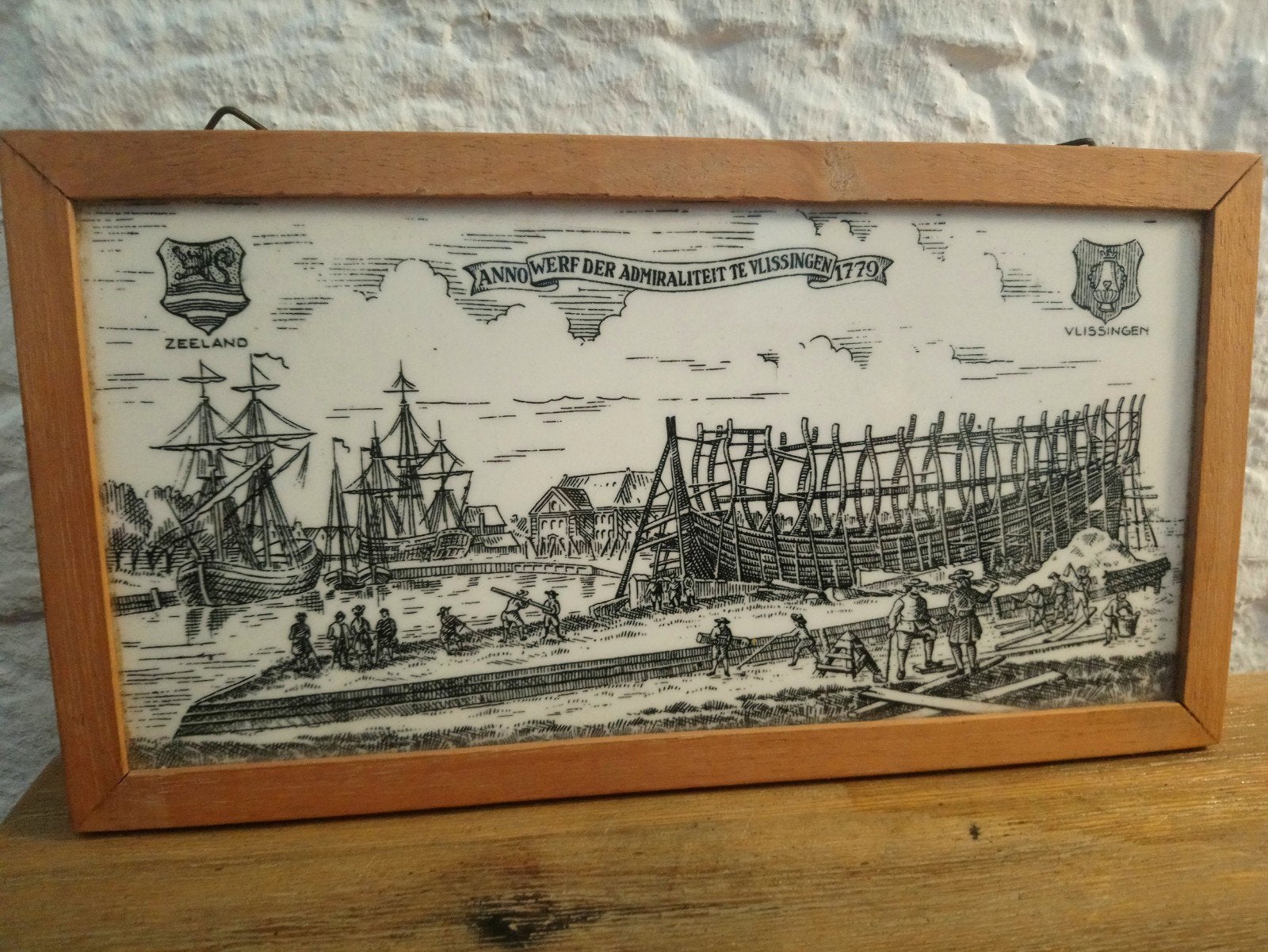 Historisch Scheldedecor: Vlissingen Scheepswerf 1779, Ophalen of Verzenden