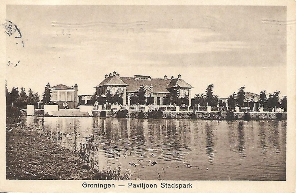 Groningen- -Paviljoen Stadspark., Verzenden, 1920 tot 1940, Gelopen, Groningen