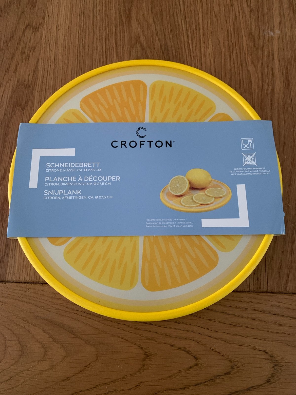 Crofton Snijplank Citroen - Ø 27,5 cm, Snij-/serveerplank, Nieuw, Ophalen of Verzenden, Overige merken