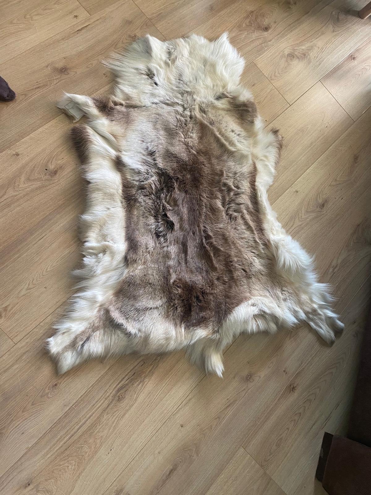 Prachtig dierenvel (nep) - decoratief wandkleed, Ophalen, Gebruikt, 100 tot 150 cm, Bruin
