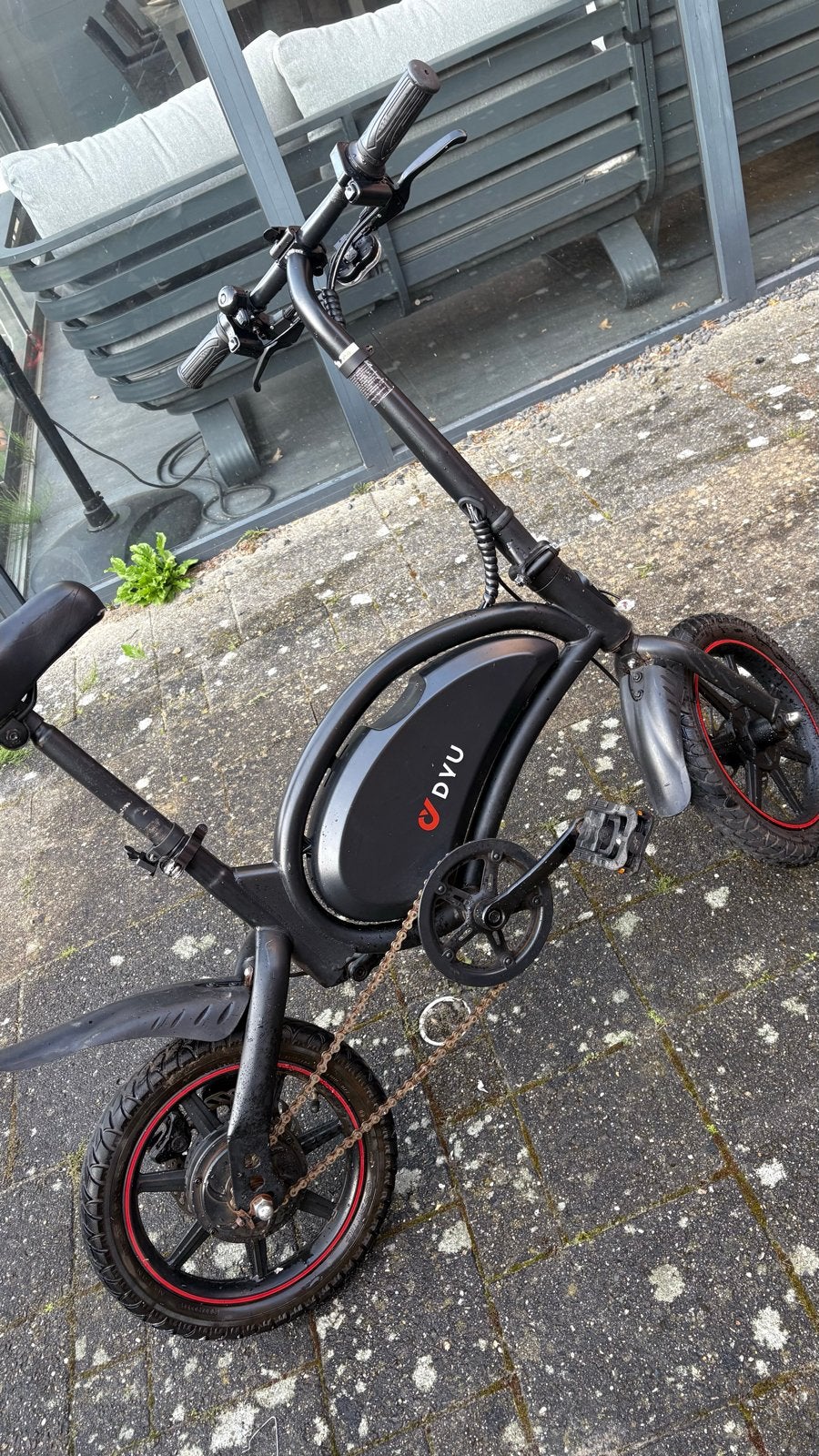 DYU D3F opvouwbare elektrische fiets. Met kapotte accu, Gebruikt, Minder dan 47 cm, 30 tot 50 km per accu, Ophalen