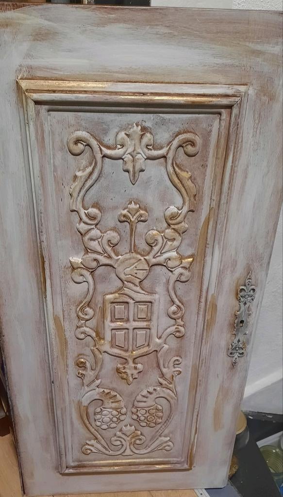 Antiek brocante sier paneeldeur., Ophalen, Gebruikt