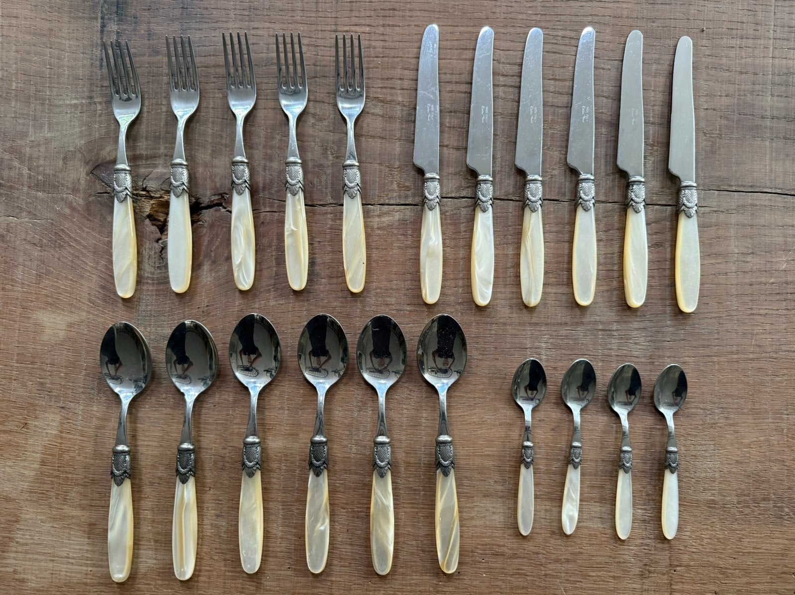 Italiaanse bestekset - 18/10 Inox Italy - 21 delig, Ophalen of Verzenden