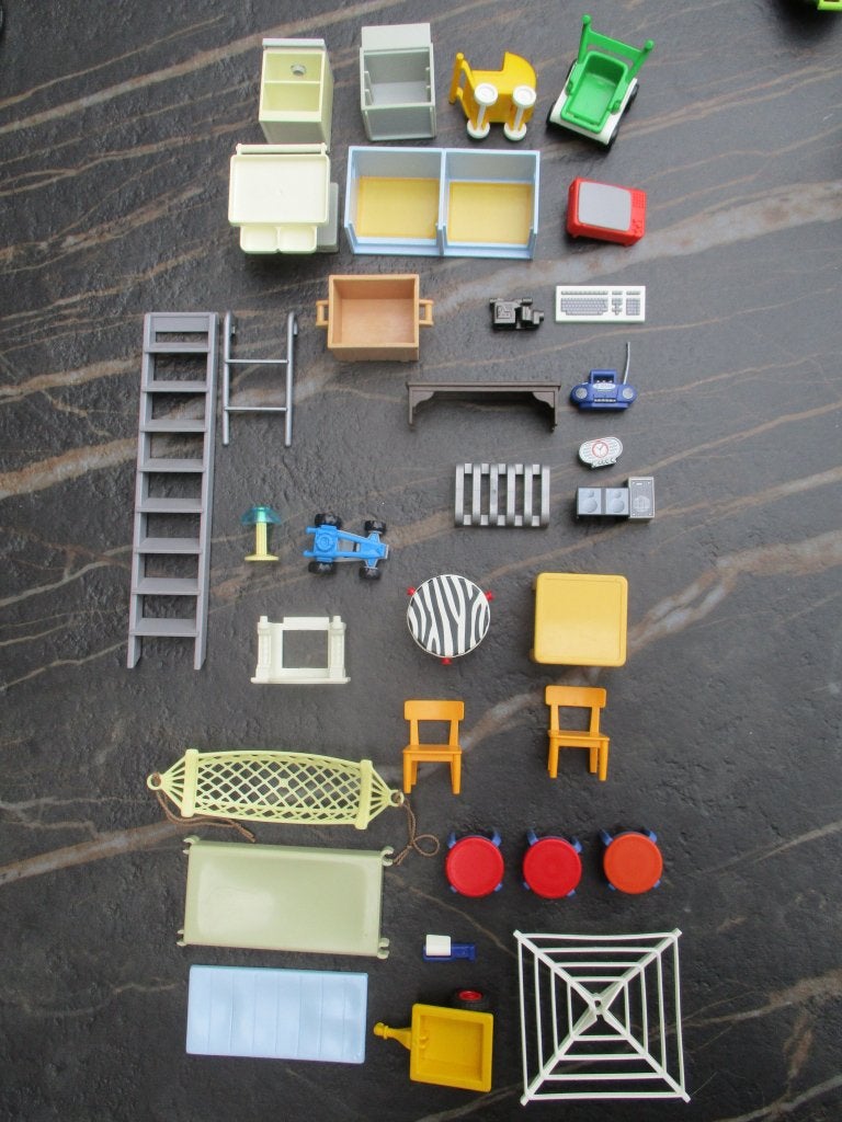 Playmobil onderdelen trapje kinderwagen fietsenrek, Ophalen of Verzenden, Zo goed als nieuw, Losse onderdelen