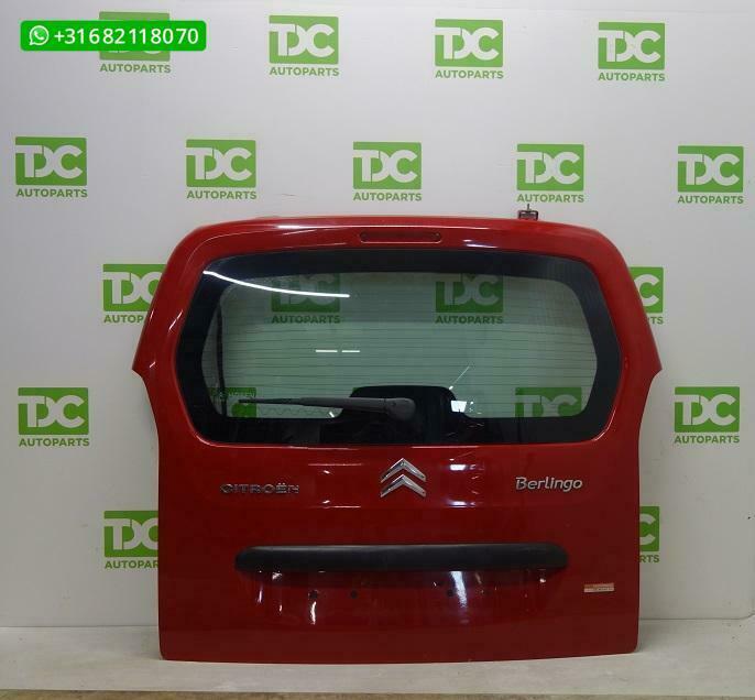 Peugeot Partner ('08-'19) Achterklep rood met ruit, Gebruikt, Achterklep, Ophalen of Verzenden, Peugeot