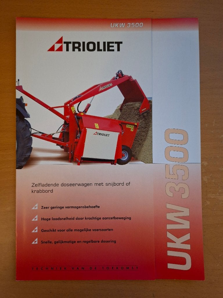 Folder Trioliet zelfladende doseerwagen UKW 3500, Boeken, Ophalen of Verzenden, Gelezen, Tractor en Landbouw