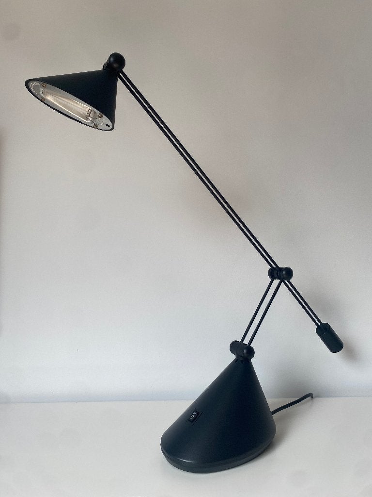 Vintage bureaulamp met extra light design, Huis en Inrichting, Lampen | Tafellampen, Gebruikt, Overige merken, 60 cm, Ophalen of Verzenden