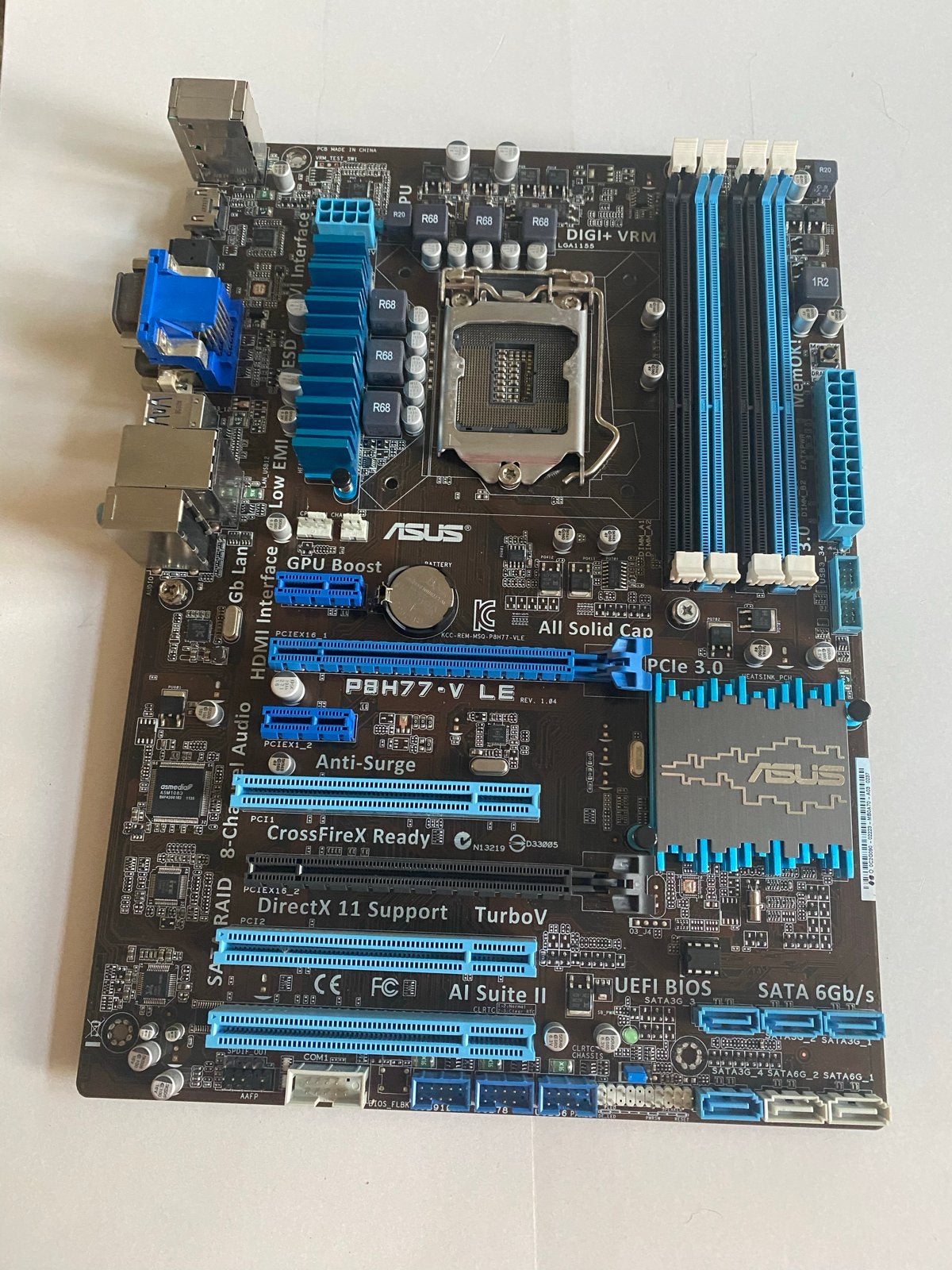 ASUS PBH77-V LE Moederbord - Werkt goed, Ophalen of Verzenden, Gebruikt, Intel, DDR3
