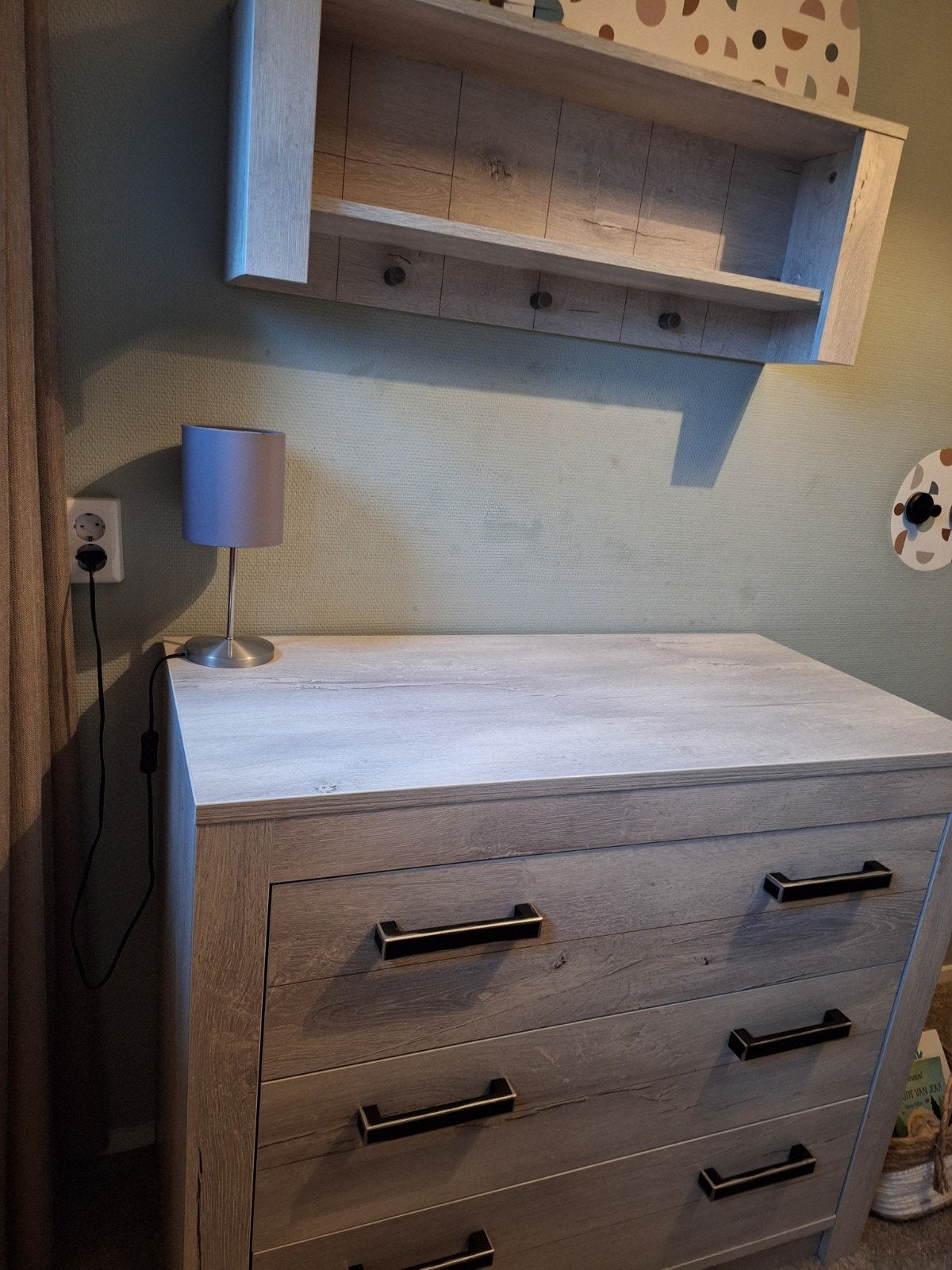 Kidsmill Sem Nautic Grey (ledikant, commode, plank), Ophalen, Gebruikt, Jongetje of Meisje