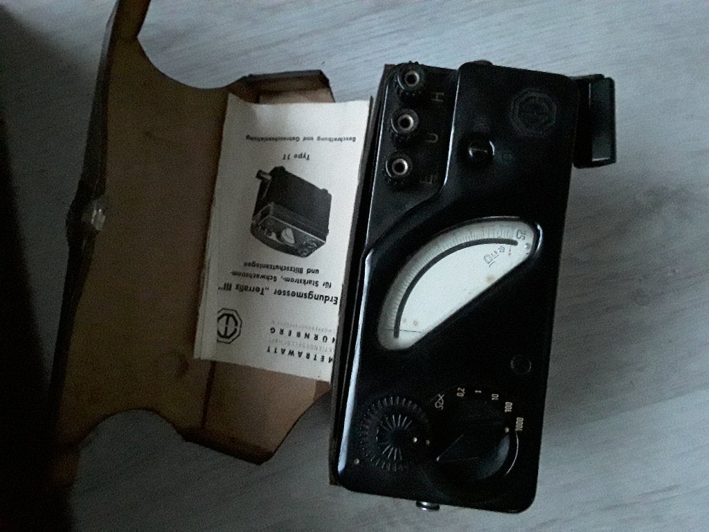 Vintage aardingsmeter van bakeliet, Ophalen, Huis en Inrichting