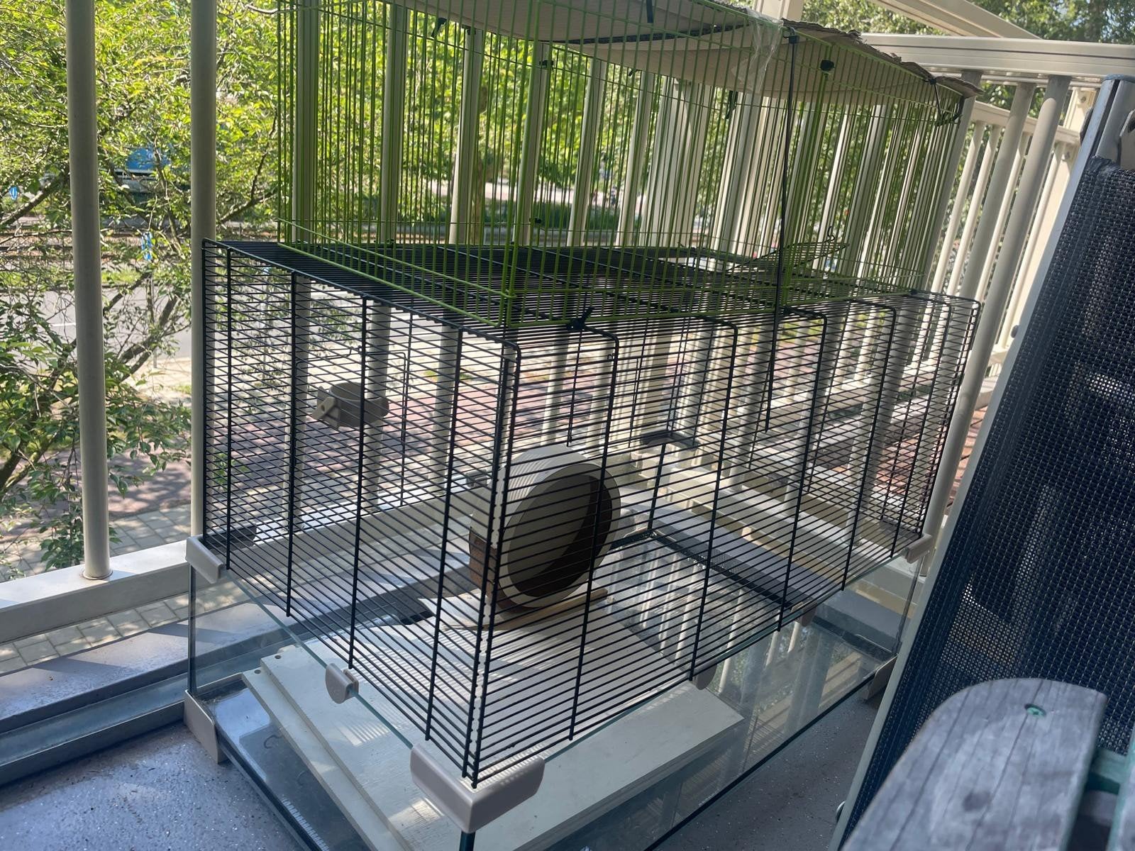 Bijna nieuw, Kooi, Ophalen of Verzenden, Zo goed als nieuw, 90 cm of meer