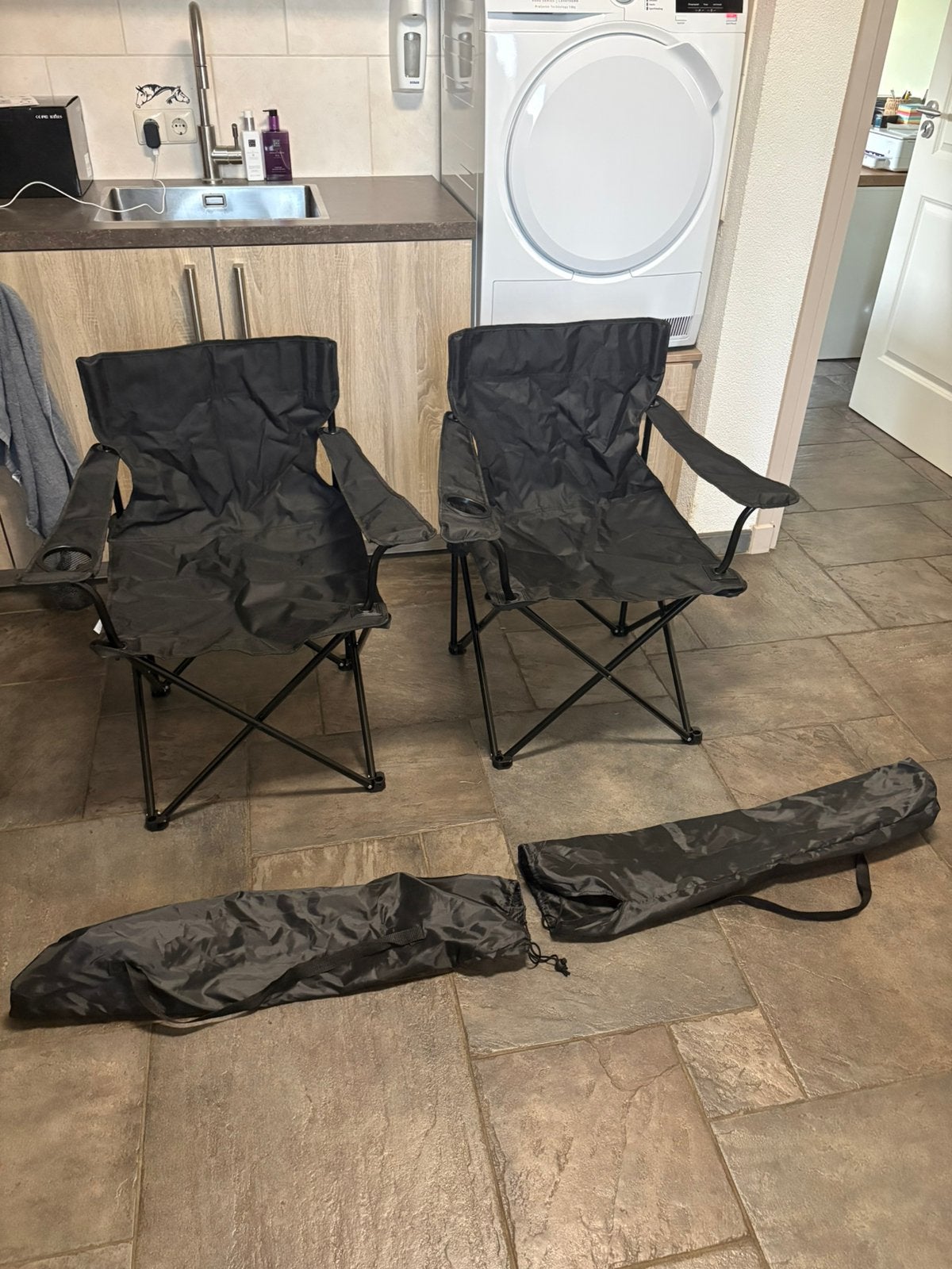 2x campingstoel, Ophalen, Campingstoel