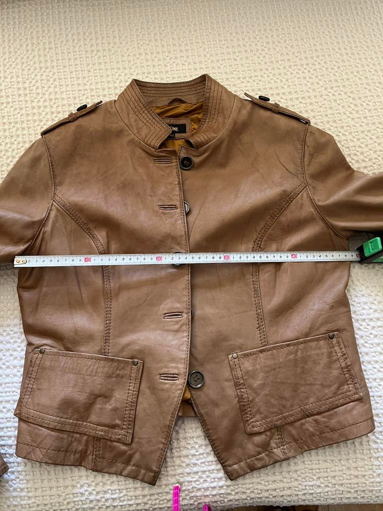 Be One leren jack jasje 38- 40 cognac kleur, Ophalen of Verzenden, Zo goed als nieuw, Maat 38/40 (M), Bruin