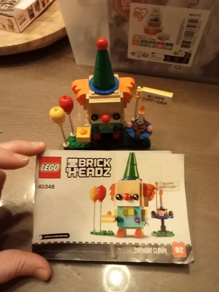 Lego brickheadz verjaardagsclown 40348, Ophalen of Verzenden, Zo goed als nieuw
