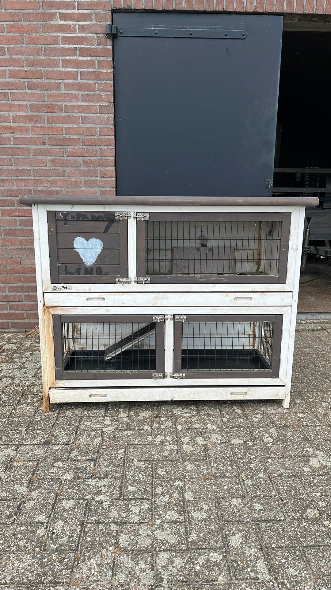 Te koop konijnenhok, Dieren en Toebehoren, Knaagdieren en Konijnen | Hokken en Kooien, 110 cm of meer, Ophalen of Verzenden, Zo goed als nieuw