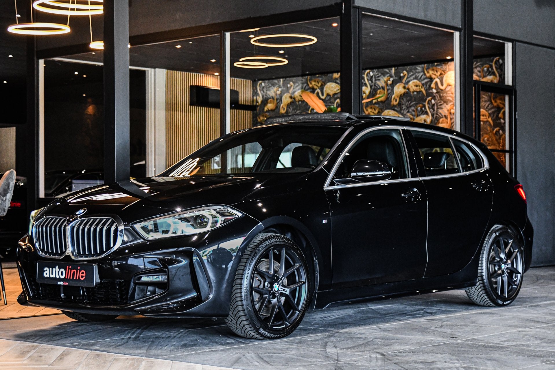 BMW 1-serie 120i M-Sport, Pano, Led, Sfeer, Virtual, Leder,, Auto's, BMW, 1998 cc, 730 kg, Gebruikt, 4 cilinders
