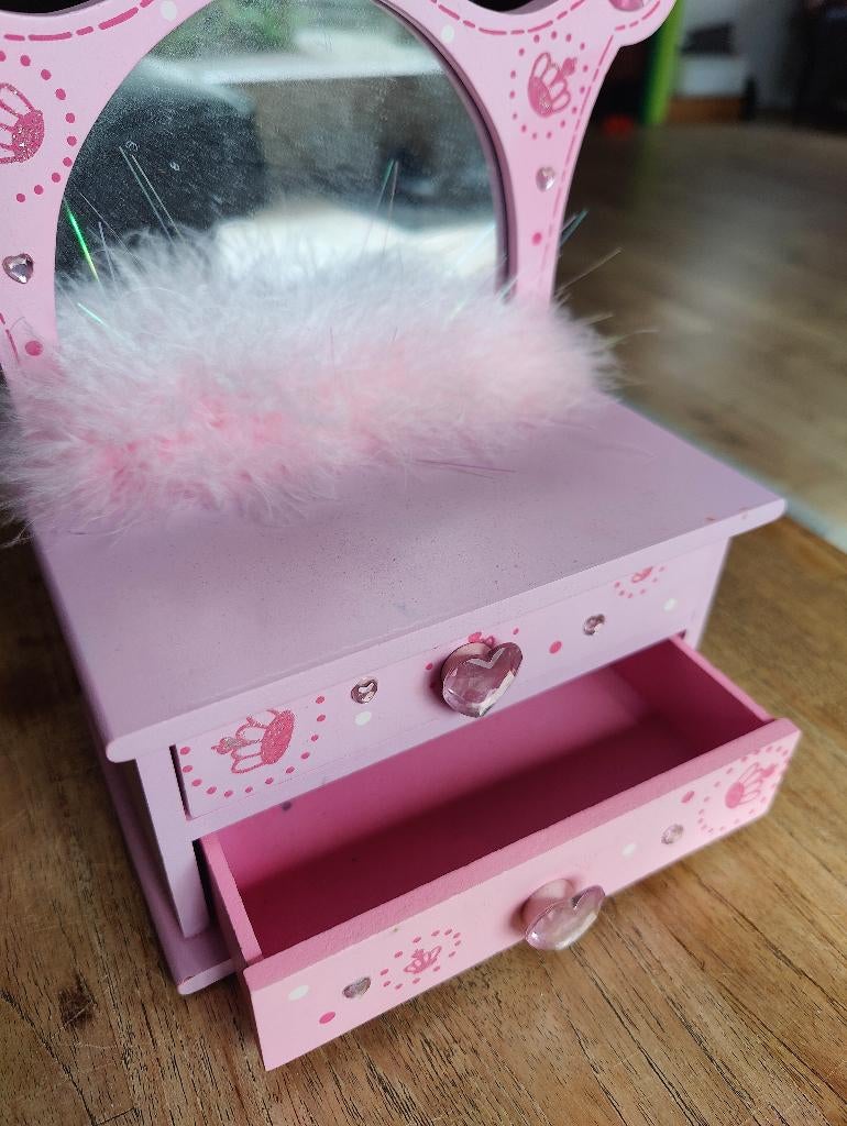 Sieraden bakje met spiegel, Ophalen, Gebruikt