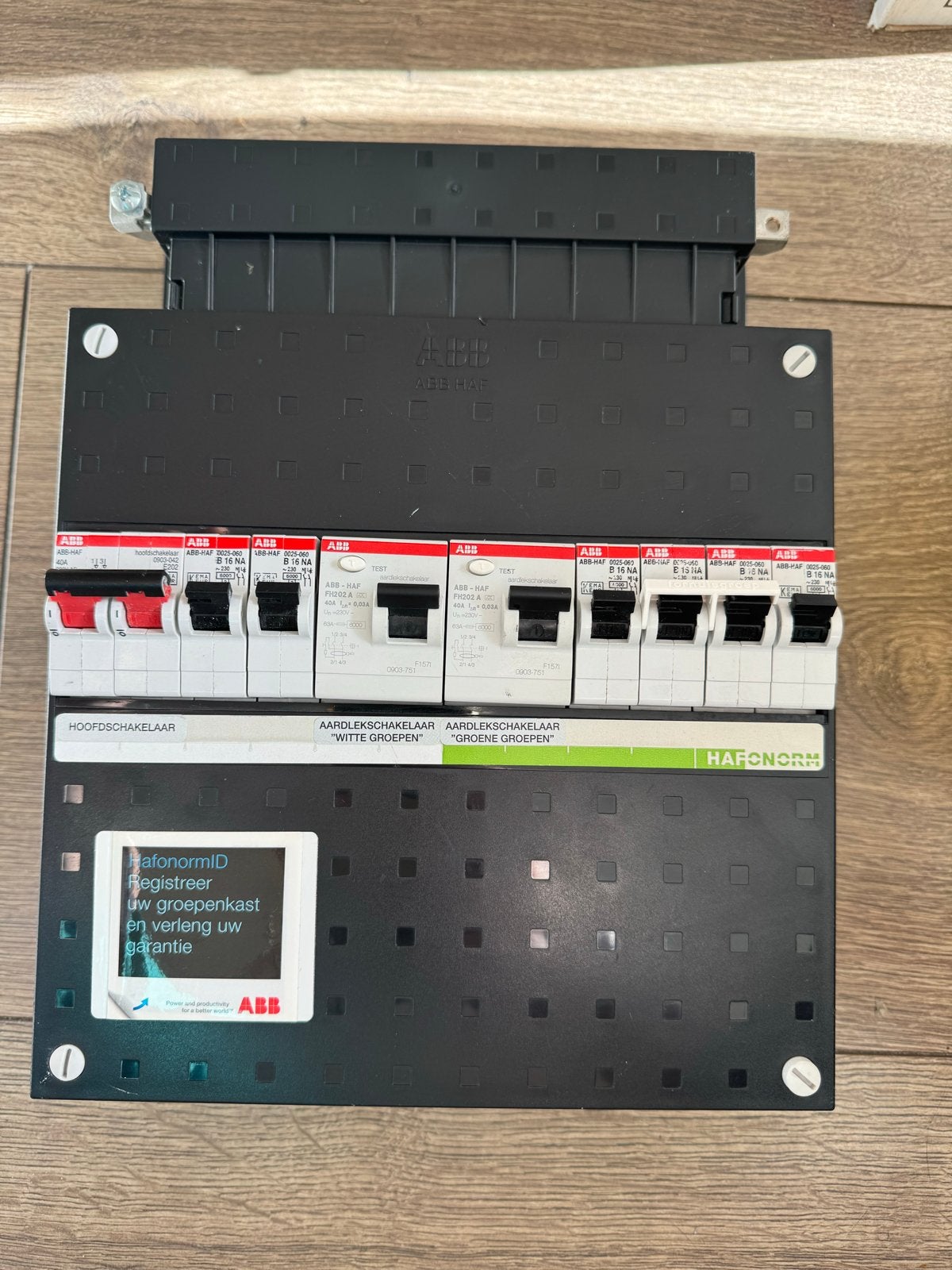ABB HAF Groepenkast met 2 Aardlekschakelaars en 4 Groepen, Ophalen of Verzenden, Zo goed als nieuw, ABB, Groepenkast