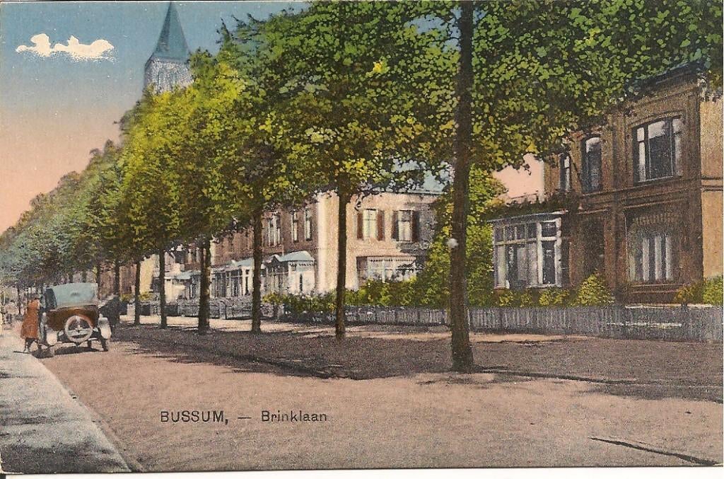 Bussum  Brinklaan., Verzamelen, Ansichtkaarten | Nederland, Ophalen of Verzenden, 1920 tot 1940, Ongelopen, Noord-Holland
