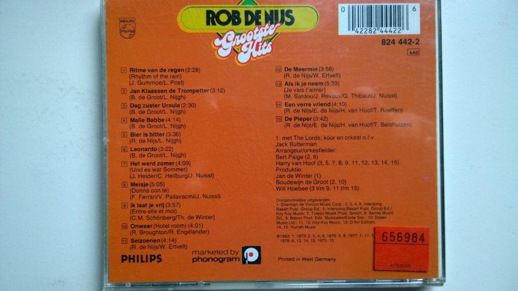 Rob de Nijs - Grootste Hits, Ophalen of Verzenden, Zo goed als nieuw, Pop, Album