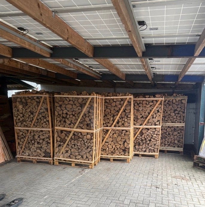 Hoogwaardig ovengedroogd eiken openhaardhout 1,8 kuub, Minder dan 3 m³, Ophalen of Verzenden, Eikenhout, Blokken