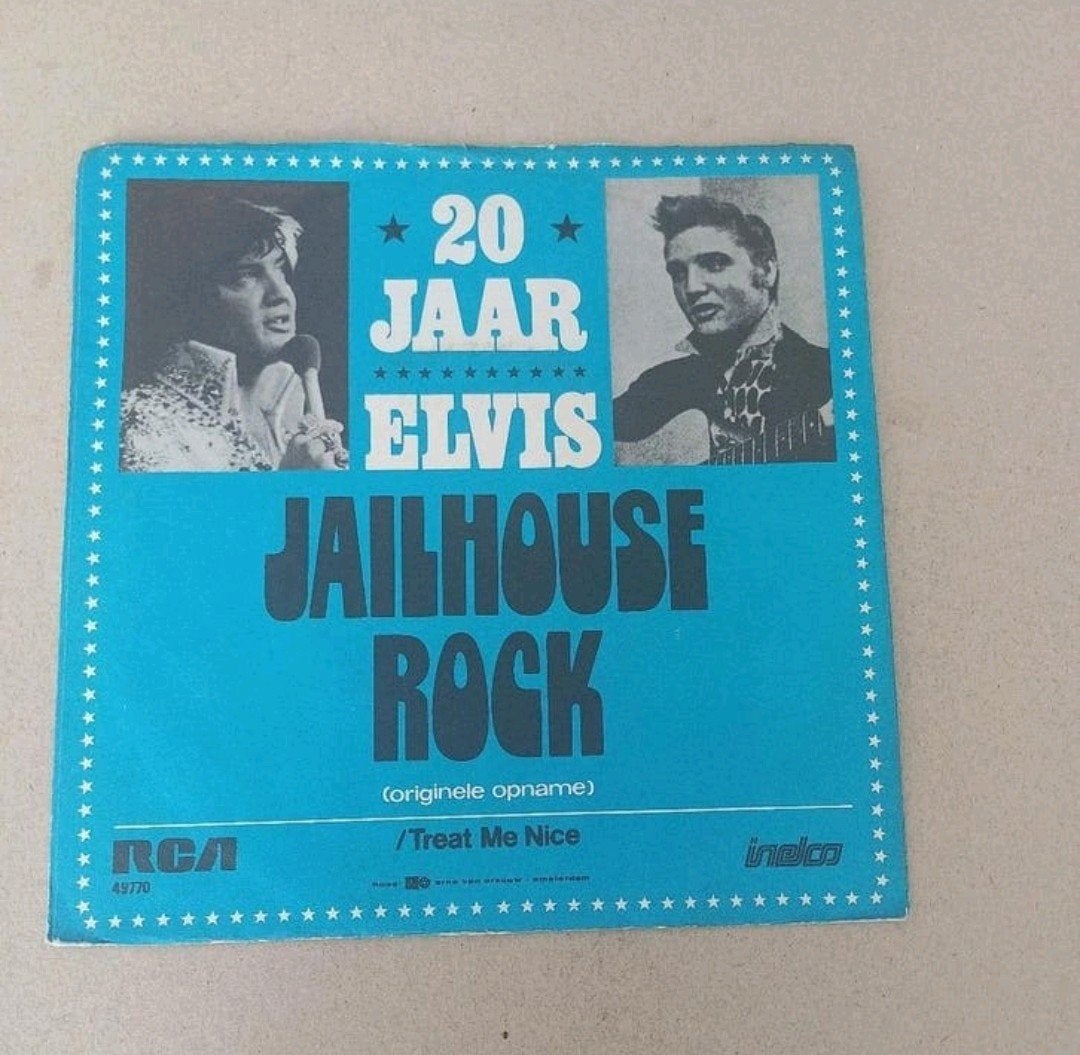 Elvis Presley  - Jailhouse Rock  / Treat Me Nice, Cd's en Dvd's, Gebruikt, 7 inch, Ophalen of Verzenden, Pop