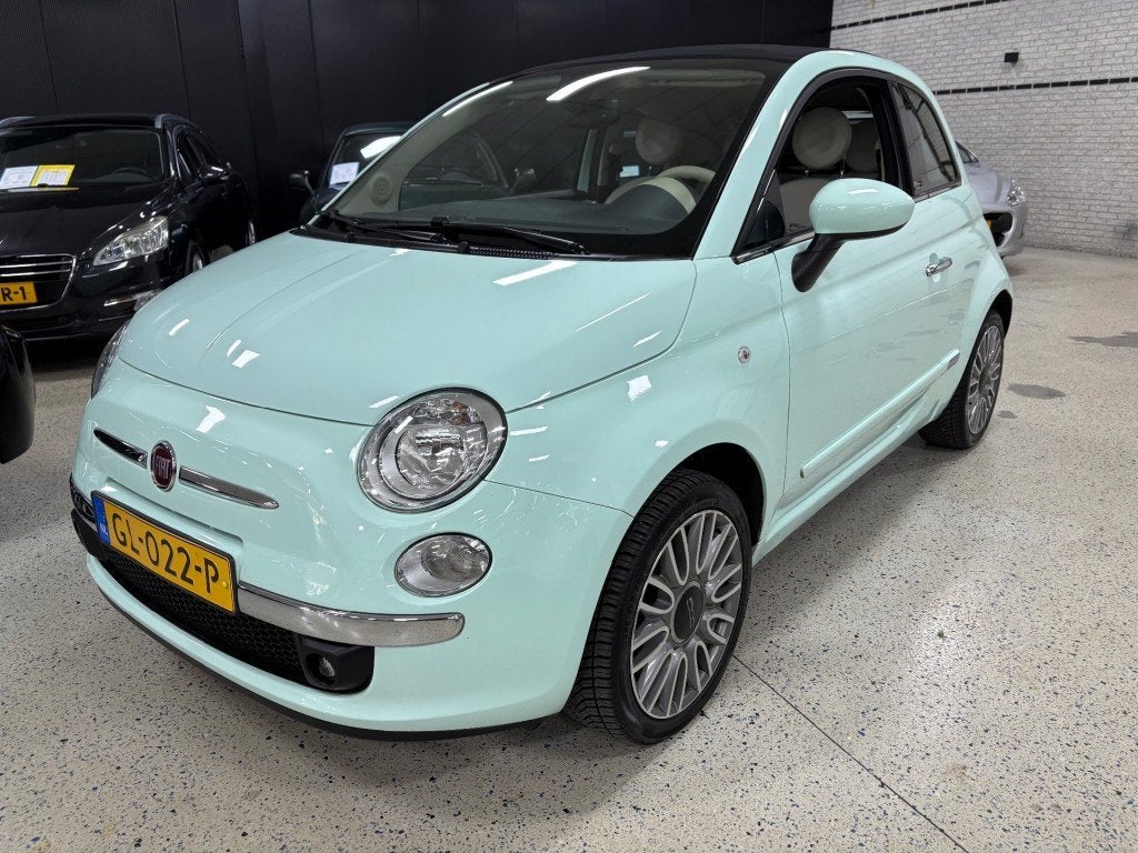Fiat 500C 1.2 Lounge Airco ECC Half Leder LM16 Multimedia, Gebruikt, 4 cilinders, Bedrijf, Handgeschakeld