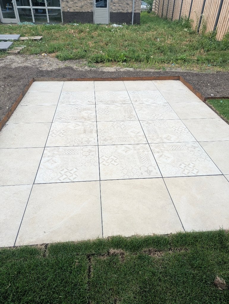 Nieuwe Luxe GeoCeramica Mosaik Beige terrastegels (9 stuks), Ophalen, Keramiek, Nieuw, Minder dan 5 m²