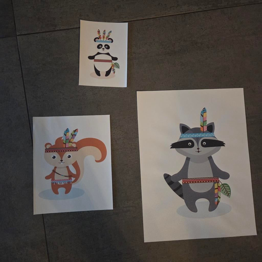 Canvas posters met dierenprint, Ophalen of Verzenden, Zo goed als nieuw, Minder dan 50 cm, Schilderij