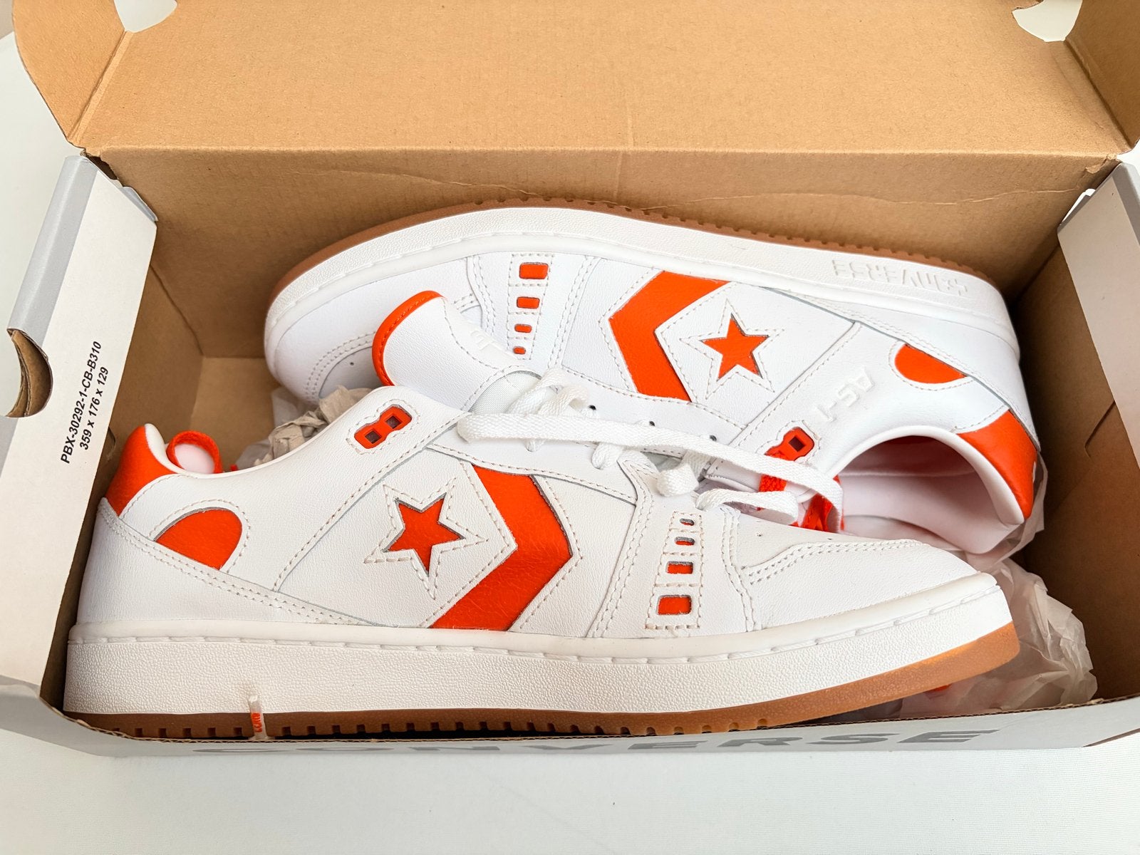 Converse AS-1 Pro OX Sneakers Wit/Oranje - Maat 45, Ophalen of Verzenden, Nieuw, Wit, Sneakers of Gympen