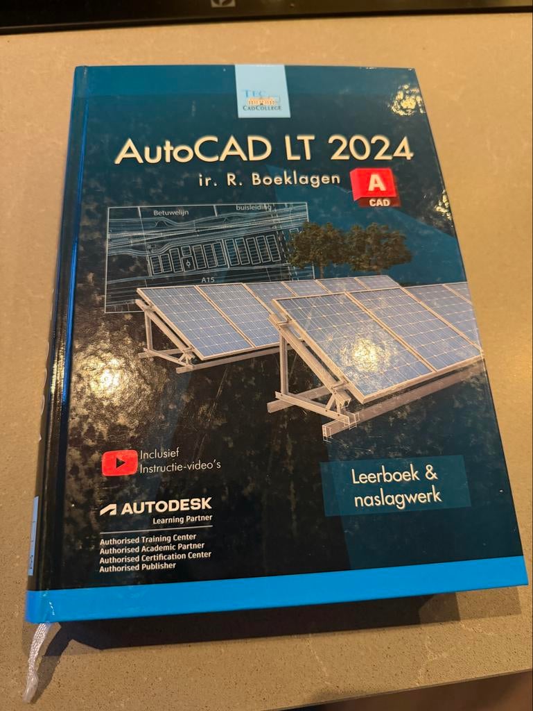 AutoCAD LT 2024 Leerboek & Naslagwerk (ir. R. Boeklagen), Ophalen of Verzenden, Beta, Zo goed als nieuw, HBO