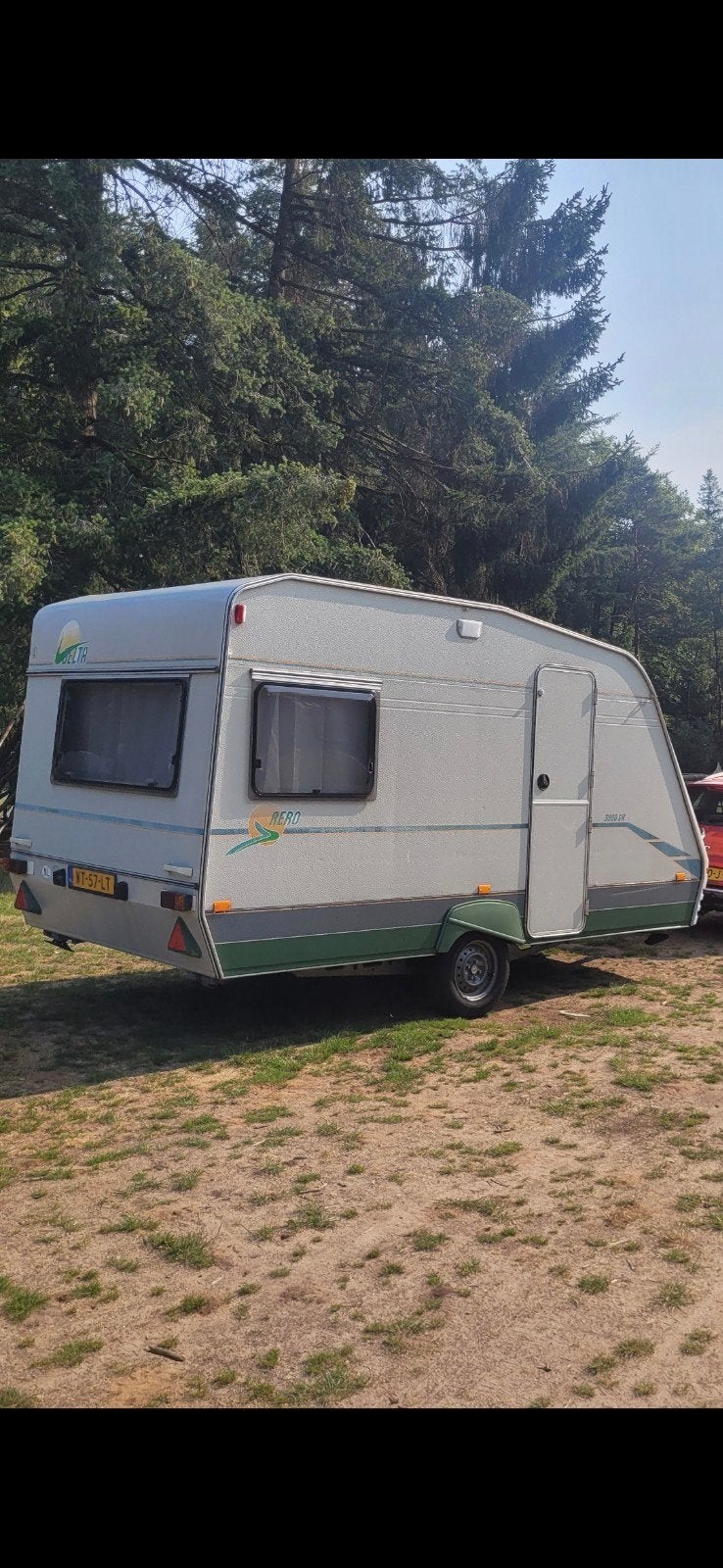 Compacte Delta Aero 3900 SK, Caravans en Kamperen, Caravans, Treinzit, Dwarsbed, Particulier, Stabilisator