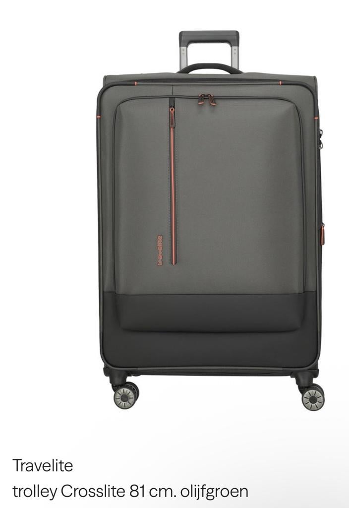 Travelite Crosslite XXL Koffer - Olijfgroen (81 cm), Sieraden, Tassen en Uiterlijk, Koffers, Wieltjes, Verzenden, 45 tot 55 cm