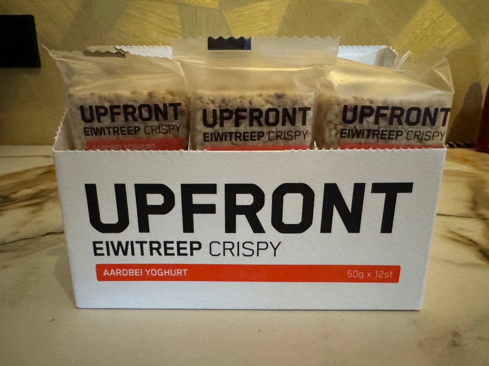 Upfront crisp eiwitreep aardbei yoghurt, Ophalen of Verzenden