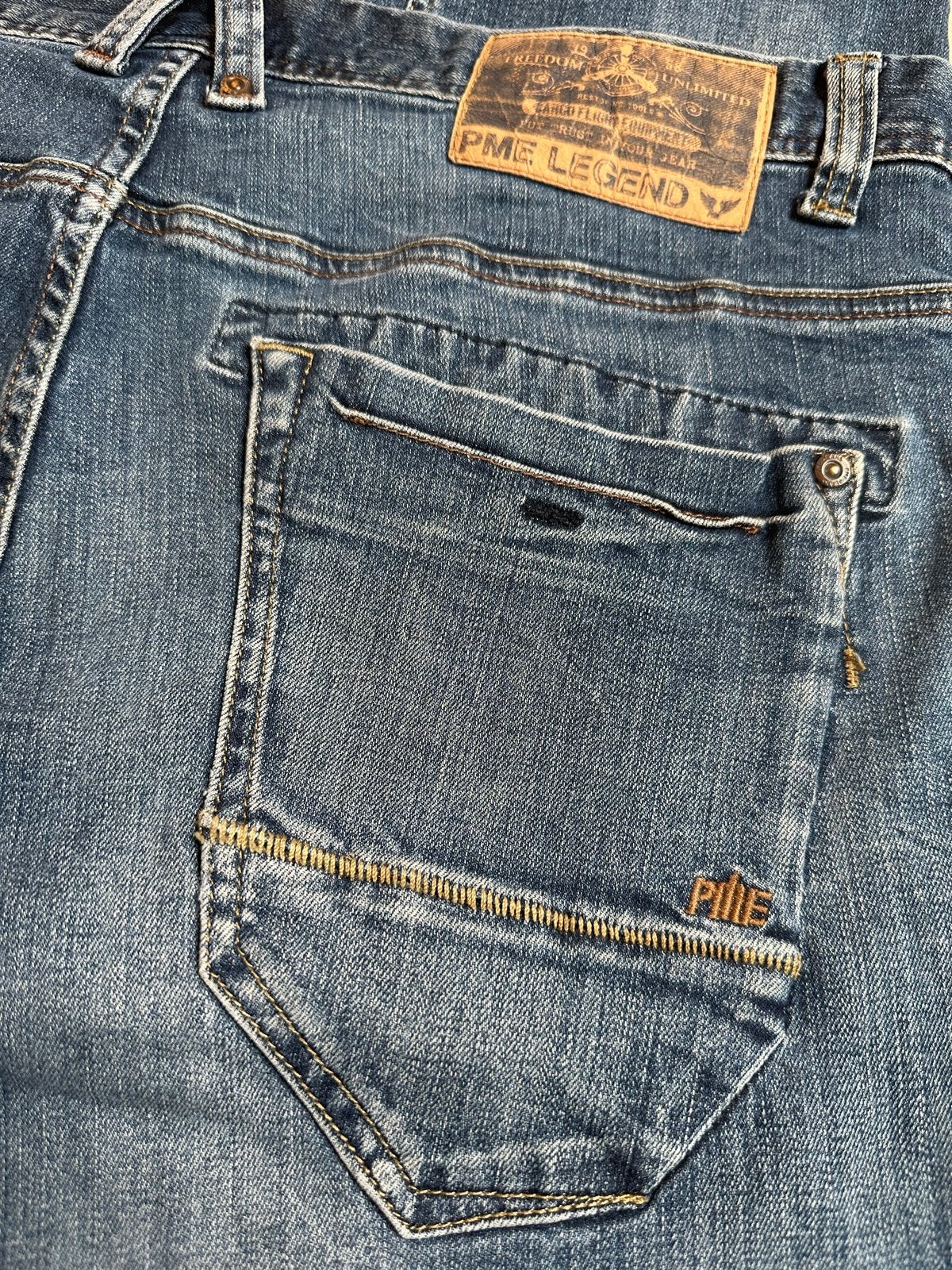 PME Legend Skyhawk Jeans W35 L32 Slim Fit Blauw, Ophalen of Verzenden, Gedragen, Blauw, Overige jeansmaten