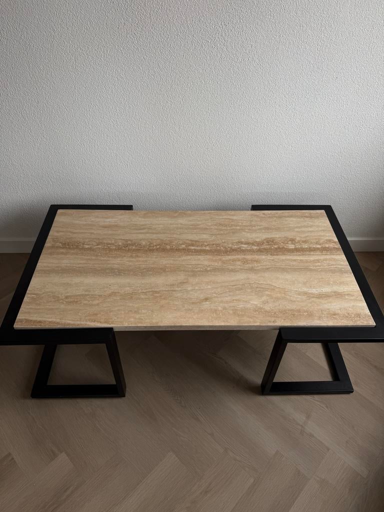 Salontafel travertine | NIEUW | outlet prijs, Ophalen, 100 tot 150 cm, Overige materialen, Nieuw