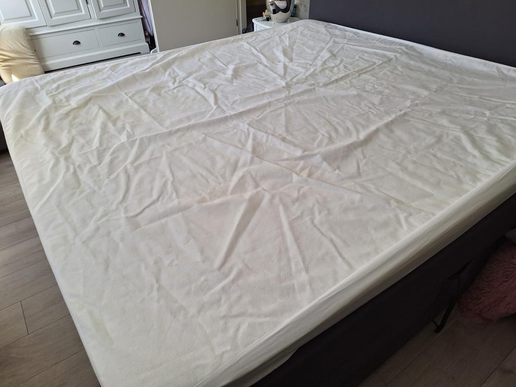 Matrasbeschermer 180x200cm, Ophalen of Verzenden, Nieuw, Tweepersoons, Wit