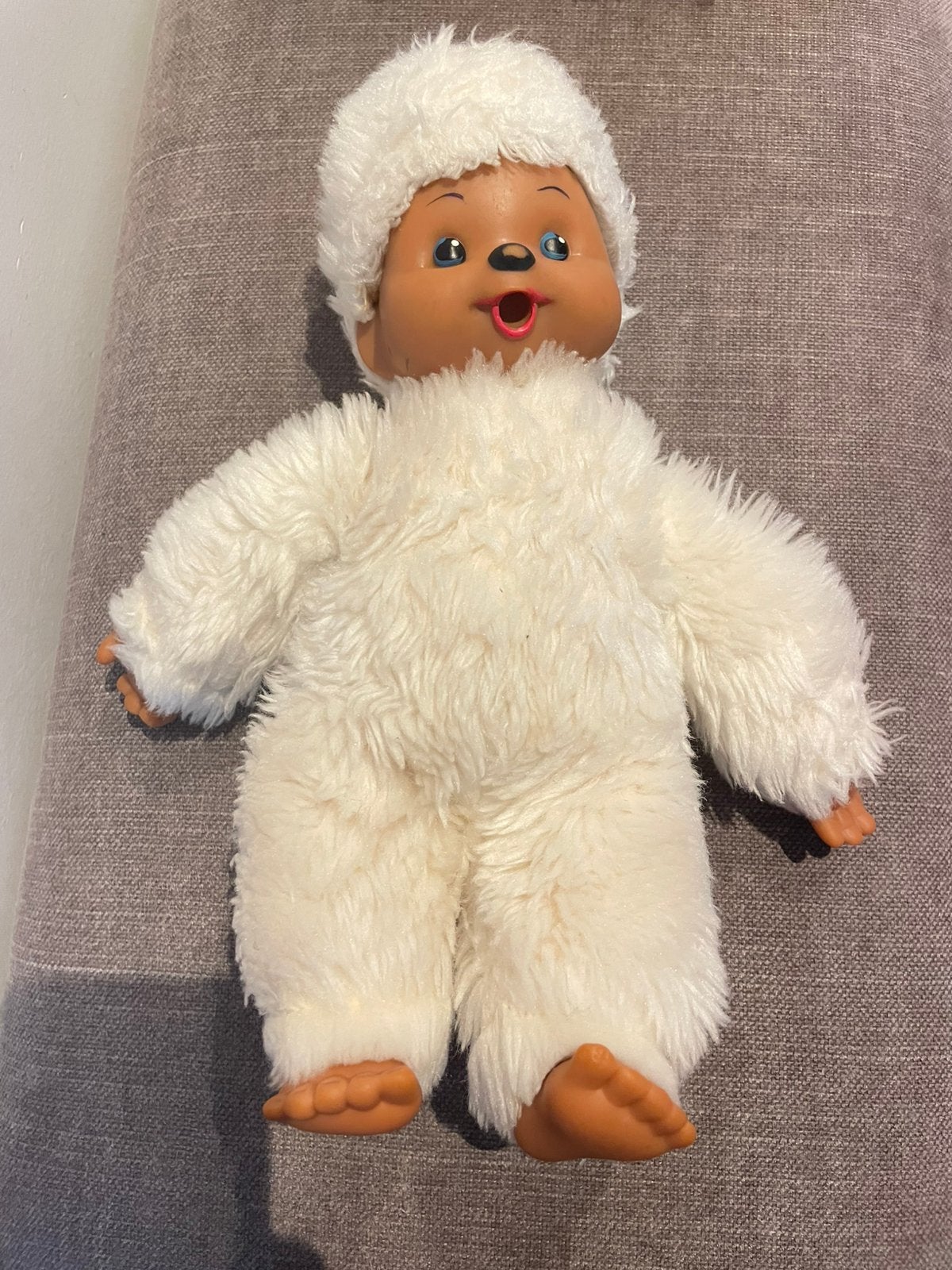 Monchhichi-jongen van Sekiguchi Snowy of Yeti, Verzamelen, Ophalen of Verzenden, Zo goed als nieuw, Pop