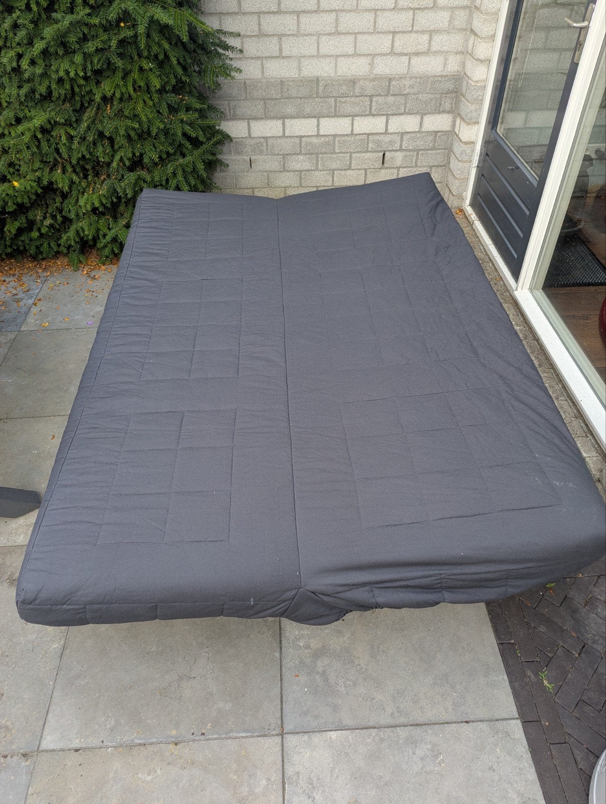 Slaapbank 140x200cm met lattenbodem, Huis en Inrichting, Ophalen, Gebruikt, Blauw, Tweepersoons