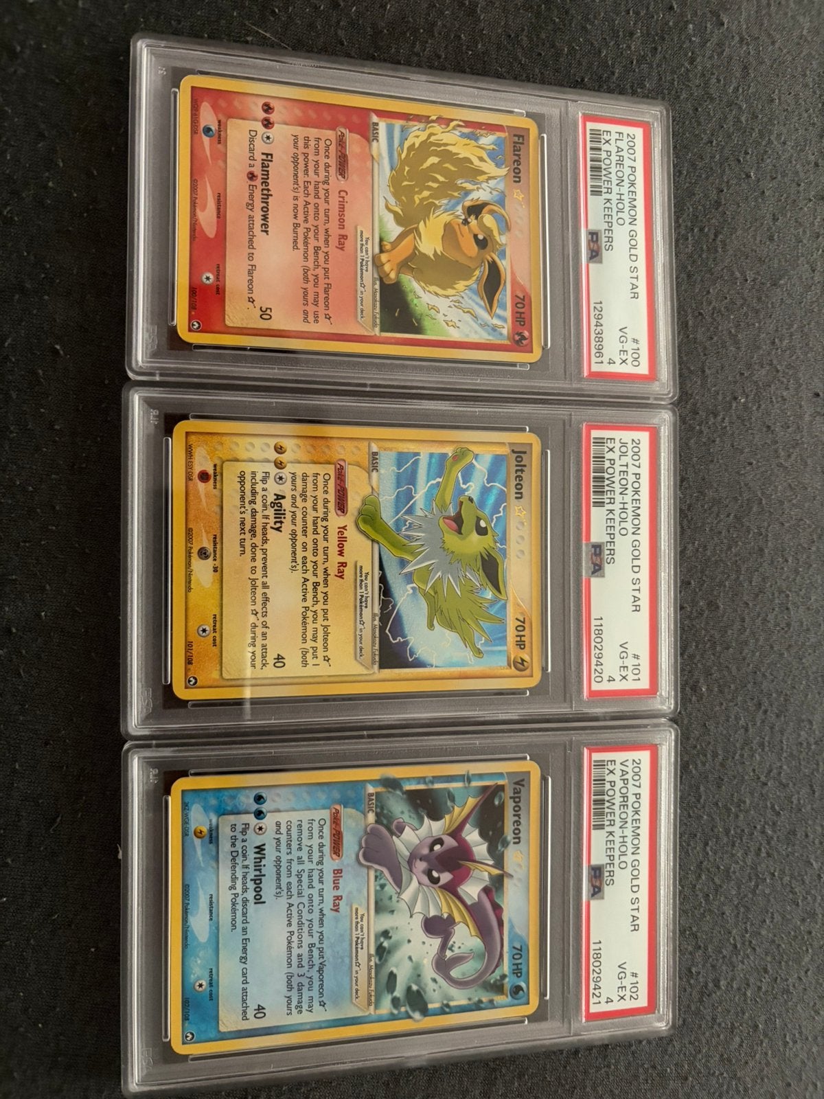 Flareon, Jolteon & Vaporeon Goldstar, Ophalen of Verzenden, Nieuw, Meerdere kaarten