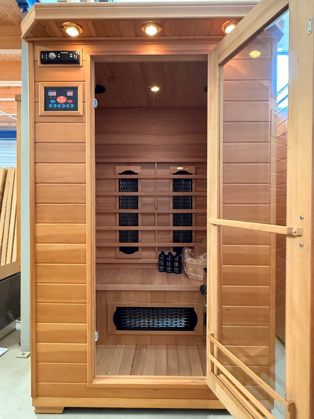 COMBI SAUNA | Infrafood + Finse sauna | GRATIS BEZORGING, Ophalen of Verzenden, Zo goed als nieuw, Fins of Traditioneel, Complete sauna