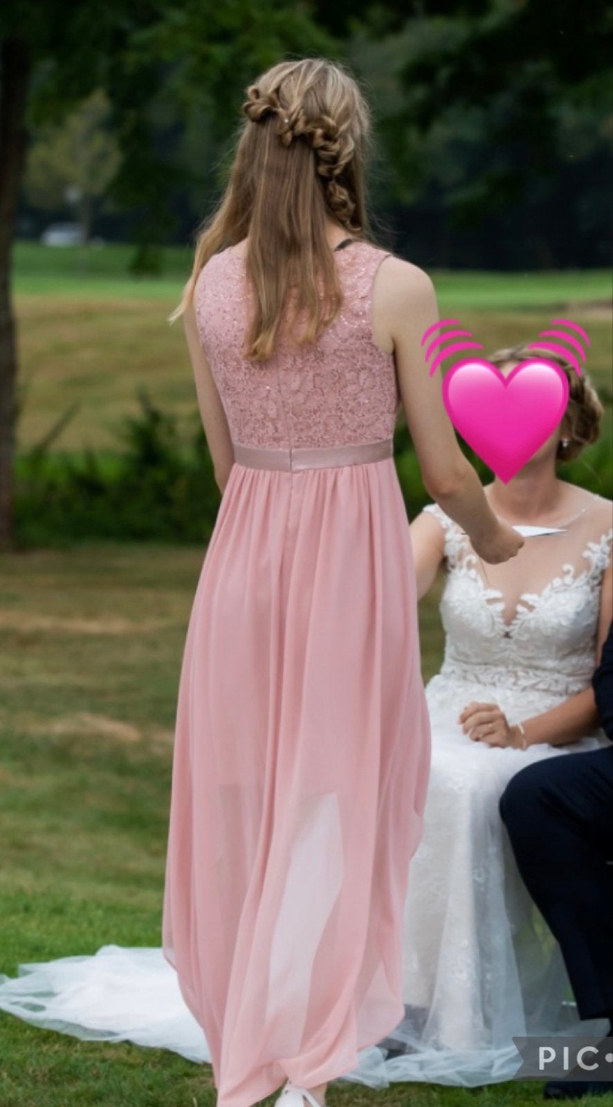 Roze Jake's cocktailjurk met kant en pailletten - Maat 36, Ophalen of Verzenden, Zo goed als nieuw, Roze, Maat 36 (S)