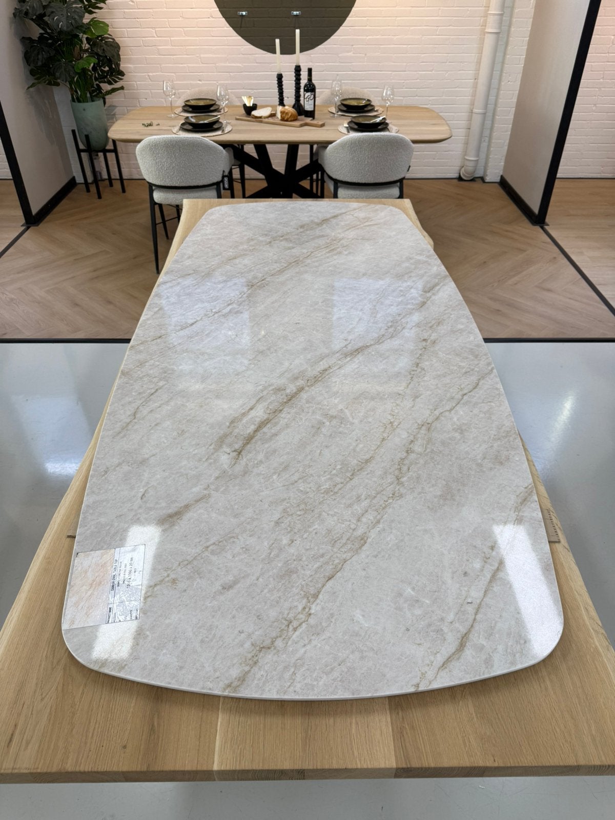 Deens ovale Quartzstone eettafel / natuursteen deens ovaal 2, Huis en Inrichting, Tafels | Eettafels, Ophalen, Nieuw, Deens ovaal