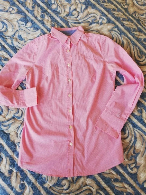 Fred Perry roze geruit overhemd maat M, Maat 38/40 (M), Ophalen of Verzenden, Zo goed als nieuw, Lange mouw