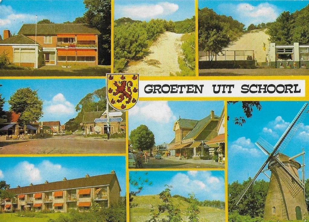 Sus405 gelopen ansichtkaart groeten uit schoorl, Ophalen of Verzenden, 1980 tot heden, Gelopen, Noord-Holland