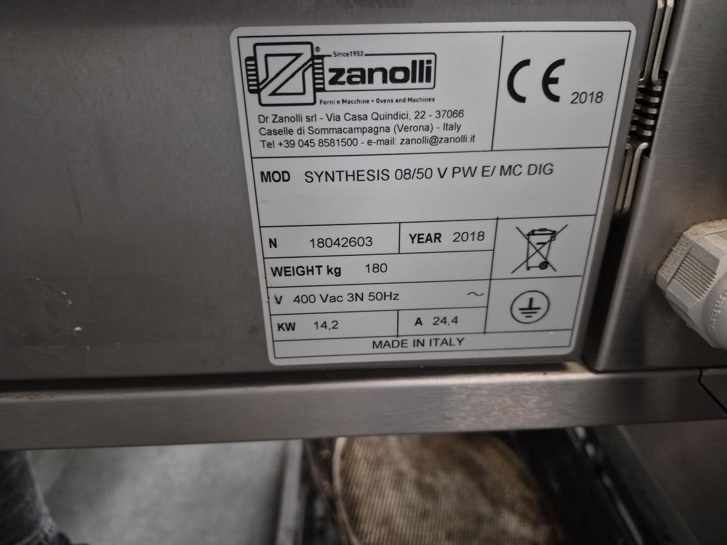 ZANOLLI TUNNEL oven Electrisch, Ophalen of Verzenden, Gebruikt, Ovens, Magnetrons en Steamers