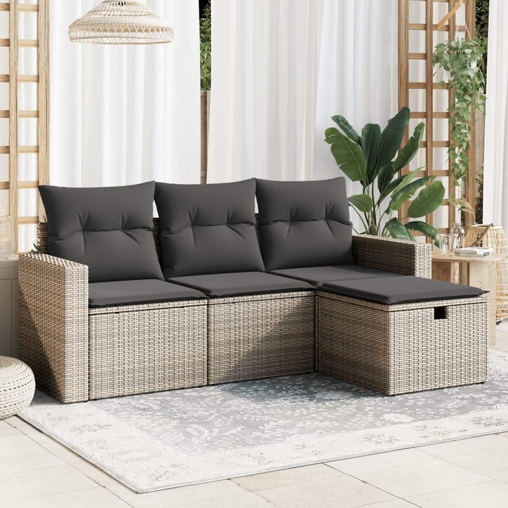 loungeset, Tuin en Terras, Ophalen, Kunststof, Bank, 3 zitplaatsen
