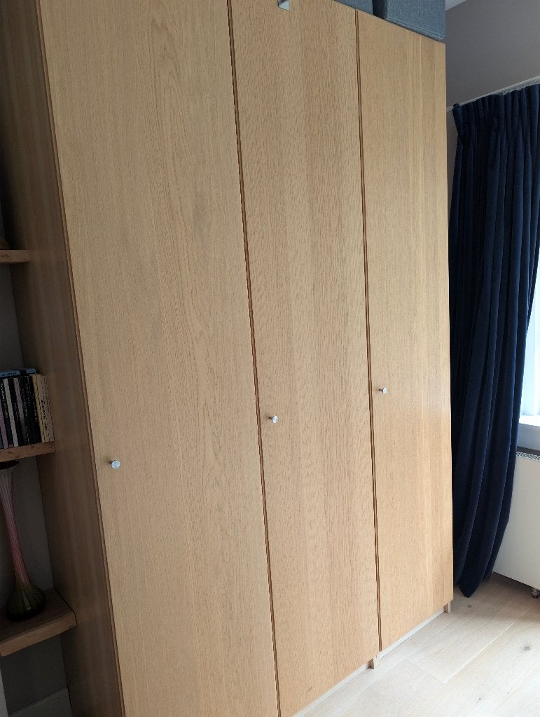 IKEA Pax eikenfineer kastdeuren (zes stuks), Ophalen, 200 cm of meer, 50 tot 100 cm, Zo goed als nieuw