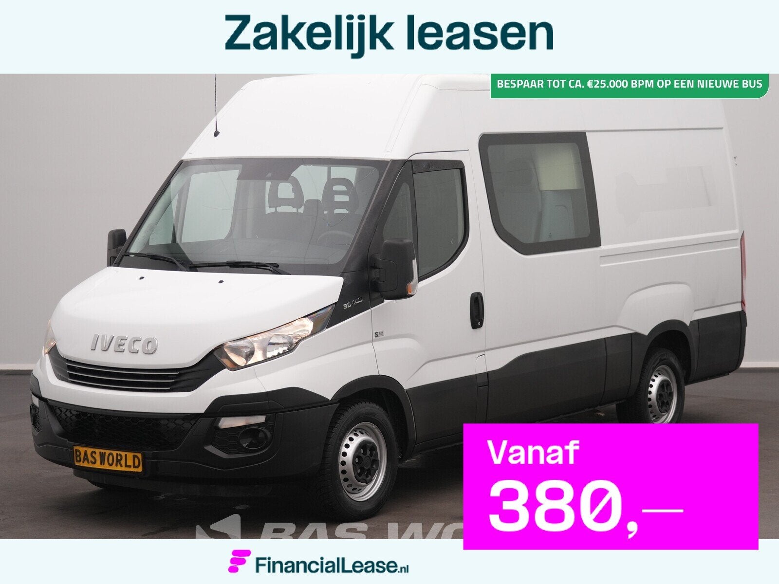 Iveco Daily 35S14 Automaat L2H2 Dubbel Cabine Trekhaak Airco, Automaat, Gebruikt, Euro 6, Iveco